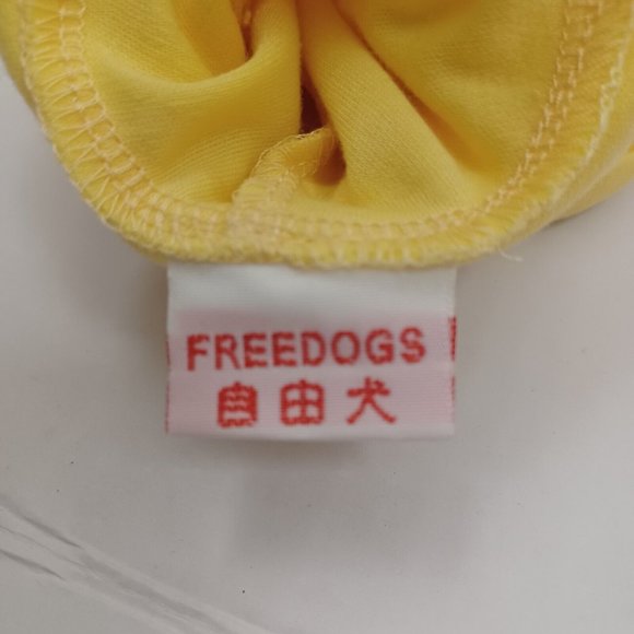 Dog Hoodie Graphic Print -I Love You -Extra Small Dog -Yellow -Freedogs -Pull On - Picture 6 of 13